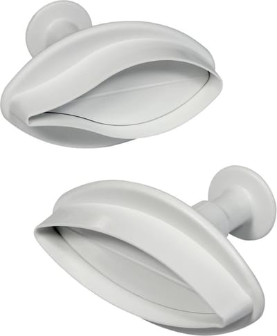 Plunger cutter - set van 2 lelie bladeren - medium - PME Arts&Crafts