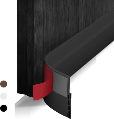 Deurafdichting tochtstopper voor deuren - geluidsisolatie - afdichtstrips - sterke kleefkracht - energiezuinig - snel - 200 x 5 cm - zwart - effectief - isolatie