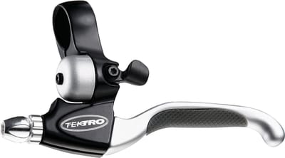 Tektro CL535F-RT V-brake remgreep met bel. Links, zwart satin (werkplaatsverpakking)