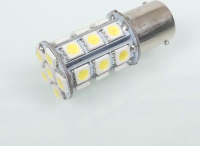 ampul led 12v blanche culot ba15s 280 lumen rms pour moto auto scooter neuf