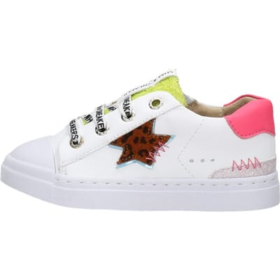 Sneakers | Meisjes | white Pink | Leer | Shoesme | Maat 22
