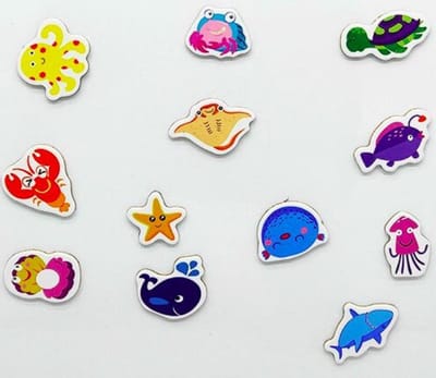 ProductGoods - 12 Stuks Magneten Oceaan Dieren Vorm - Verschillende Dieren - Magneten - Koelkast Magneten - WhiteBoard - Kinderkamer