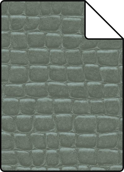 Proefstaal Origin Wallcoverings behang krokodillenhuid grijsblauw - 26,5 x 21 cm - 347778-S
