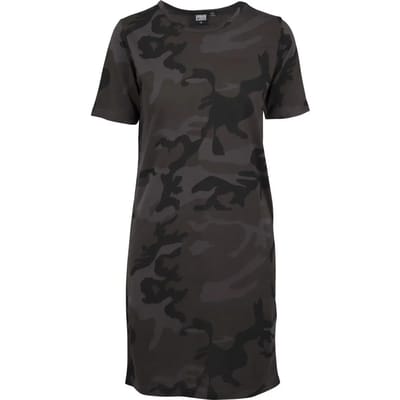 Urban Classics - Camo Tee Korte jurk - XS - Bruin/Zwart