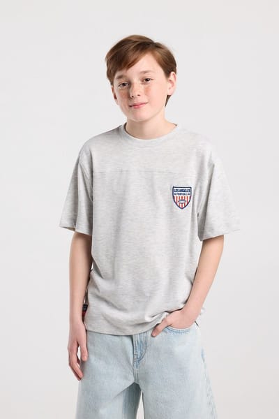America Today Enzo Jr Light Grey Melange Maat: 146/152 | Overhemden Outlet | Unisex | Grijs