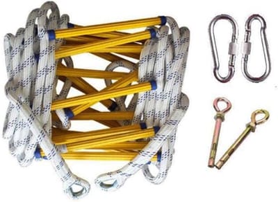 Touwladder - Vluchtladder Veiligheid - Brandpreventie Thuis - Brandvertragend Materiaal - 15 Meter Lengte