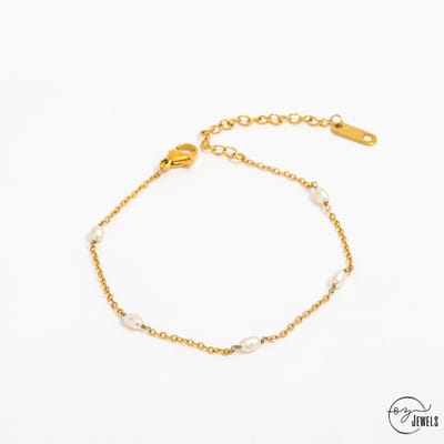 OZ Jewels – Parel Kettingarmband – Verguld – Elegant – Vrouwen – Verstelbare