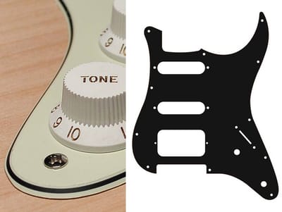 Boston ST-322-M pickguard, Stallion, SSH, 2 pot holes, 3-5 switch, 3 ply, mint green