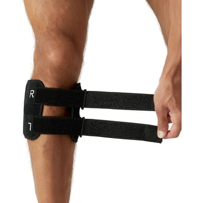Sport Fitness Onder Druk Magnetische Kniebeschermers Maat Verstelbaar Vormgevende Banden Benen Kniebeschermers One size zwart