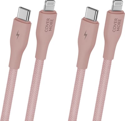 Oplaadkabel geschikt voor iPhone, iPad en AirPods met Lightning ingang - Snel oplader kabel - Snellader - 2 stuks - Roze- 1m