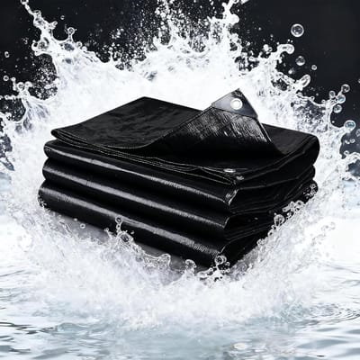 Dekzeil Waterdicht - Afdekzeil Robuust - Bescherming Buiten - 160 G/M² PE Materiaal - 300x340 cm - Zwart