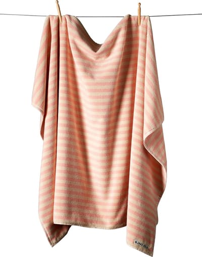 Strandlaken - Grote Badhanddoek (100 x 150) - Naram Collectie - Bongusta - Tropical Rose & Creme (roze en crème)