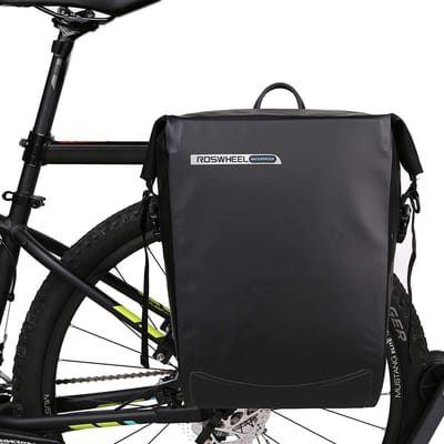 Fietszadeltas - Bagagedrager tas - Waterdicht opbergen - Grote inhoud 20L - 13.4 x 7 x 16.5 inch - Zwart