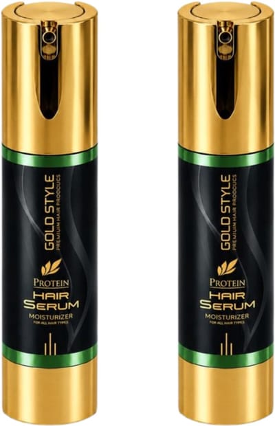 Gold Style Protein Haarserum 2x – Hydraterend Serum voor Droog & Beschadigd Haar – Glans & Sterker Haar – Dames & Heren – 2x 50 ml