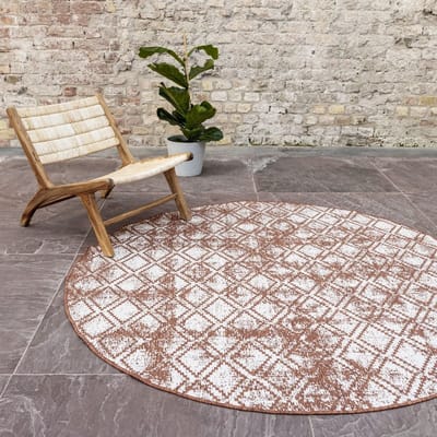Rond Buitenkleed Frost - Roest - dubbelzijdig - EVA Interior - Rond 240 Ø - (XXL)