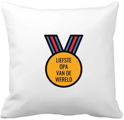 Akyol - liefste opa van de wereld Kussen hoes - Opa - de liefste opa - verjaardagscadeau - verjaardag - cadeau - cadeautje voor opa - opa artikelen - kado - geschenk - gift - 40 bij 40 cm