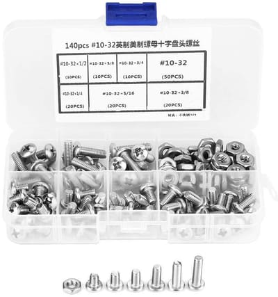 Dailygoods - Cilinderkopschroeven - Roestvrij staal 304 - Set van 140 stuks - Hoogwaardige kwaliteit - Perfect voor dagelijks gebruik - Geschikt voor...