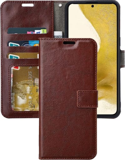 Portemonnee Book Case Hoesje Geschikt voor: Samsung Galaxy S22+ S906 bruin