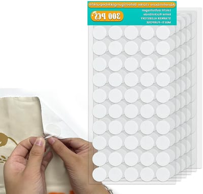 Dubbelzijdige zelfklevende stippen, 300 stuks, transparante lijmpunten voor knutselen, decoratie en bevestigen, 20 mm formaat