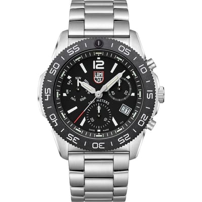 Luminox Pacific Diver Chronograaf Roestvrij Staal Zwarte Wijzerplaat Quartz XS.3142 200M Herenhorloge