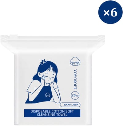 Gloovon® Wegwerp Washandjes - Gezichtsdoekjes - 100% Viscose - 65g/m² - Reisverpakking - 60 stuks (3x20)