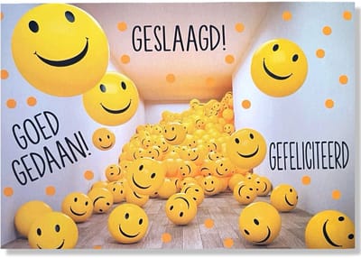 Geslaagd Goed Gedaan! Geslaagd Wenskaart - 12x17cm - Gevouwen kaart inclusief envelop - Diploma Gehaald