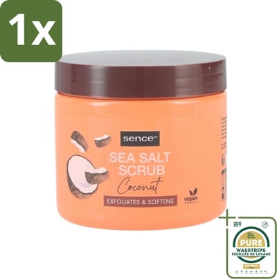 1 x Sence - Coconut - Bodyscrub - Verzorgend - 500 g- Bodyscrub Kokos - Huid Verzorging - Exfolieer Huid - Zeezout Scrub - Kokos Geur