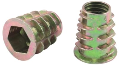 Dailygoods- Inschroefmoer M6 x 8 mm - Schroefdraadinzetstukken - Zinklegering - Zeskantmoeren - Set van 50 stuks - Geschikt voor meubels - Schroefdraadinzetstuk