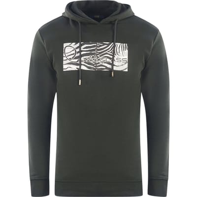 Cavalli Class Zebra Print Logo Zwarte Hoodie