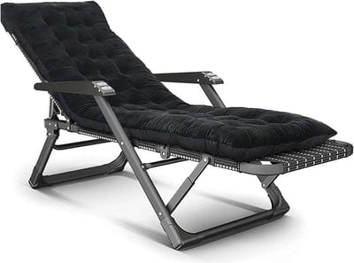 Loungestoel Opvouwbaar - Tuinstoel Relaxfauteuil - Buiten Ontspannen - Verstelbare Rugleuning - 400 Pond Gewicht - Effens