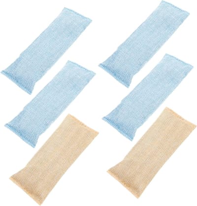 Houtskool Geurzakjes - Ontgeurders Linnen - Vocht Absorberen - Natuurlijke Absorptie - 6 Stuks - Grijs
