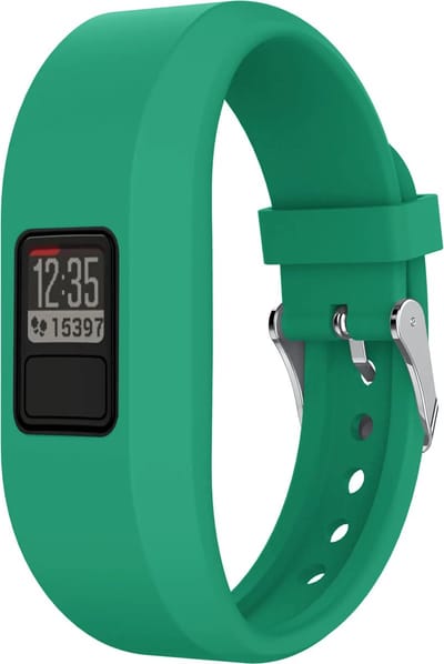 Strap-it Siliconen bandje - geschikt voor Garmin Vivofit 3 & Vivofit jr junior 1/2 - aqua