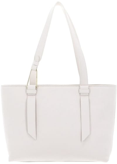 COCCINELLE Leren Schoudertas Malory Handbag Blanco Crème