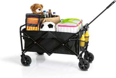 Handige Transportkar - Dolly Steekwagen - Zware Lasten Verplaatsen - 360 Graden Zwenkwielen - 80 kg Capaciteit - Zwart