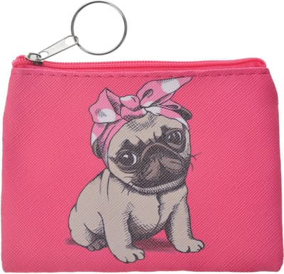 Melady Portemonnee 11*9 cm Roze Kunststof Rechthoek Beurs Geldbeurs Geldbuidel