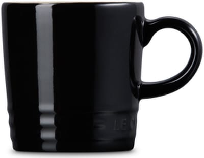 Le Creuset 6 aardewerken espressokopjes Ebbenzwart 0,1l