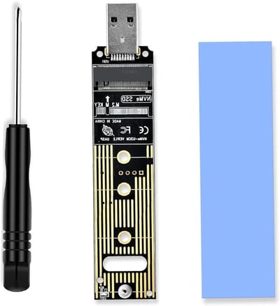 M.2 NVMe naar USB Adapter voor 10Gbps Dataoverdracht, Ondersteunt 2230 2242 2260 2280 SSD's, Ideaal voor Snelle Opslag en Externe Geheugenuitbreiding