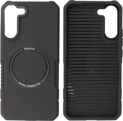 Hoesje Geschikt voor de Samsung Galaxy S21 Plus - Schokbestendige Telefoonhoesje Geschikt voor MagSafe - Zwart