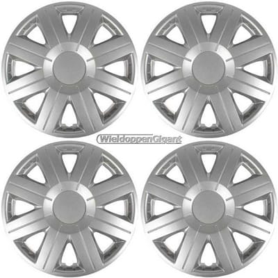 GoodGo Wieldoppen COSMO-S 13" zilver. Set a 4 stuks (CONTROLEER UW BANDENMAAT en lees a.u.b. de onderstaande, uitgebreide tekst!)