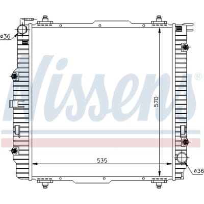 Radiator, motorkoeling NISSENS 62599A