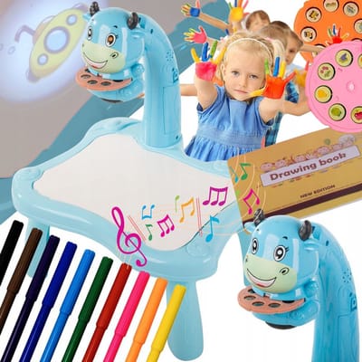 PINGYANG RONGRONG HANDICRAFT FACTORY - Educatieve Tafel met Babyprojector - Blauw