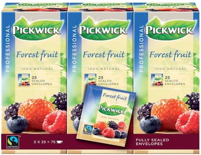 Thee pickwick fair trade forest fruit 25x1.5gr | 3 stuks
