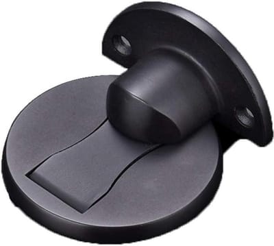 Verborgen Deurstop - Magnetische Deurhouder - Deur Open Houden - Sterke Magneet - 5.8 cm Diameter - Zilver