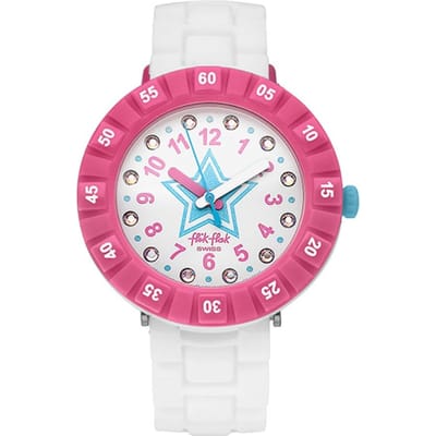 Flick Flack Montre Enfant Plastique Explosion de Couleurs Bleue Etoilée Fcsp076 FCSP076