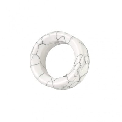 8 mm Double-flared tunnel howlite - LMPiercings