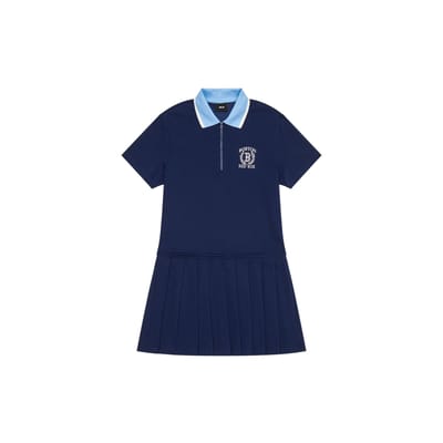 MLB Boston Red Sox Blocs de Couleur Imprimé Polo Décontracté Maille Tennis Robe Robes Femme Bleu Foncé 3FOPV0443-43NYS XS gray