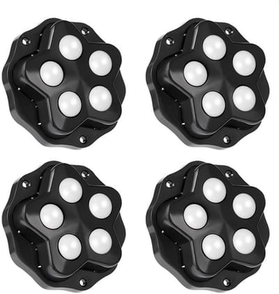 Meubelwielen - 8 stuks - Zwenkwielen - meubelwielen kogel - kleine meubelwielen - zelfklevende meubelrollen - mini-kogelwielen - kogelwielen - kogelwielen zelfklevend - Universele - Vijf kralen - Lijmkralen - Zwart