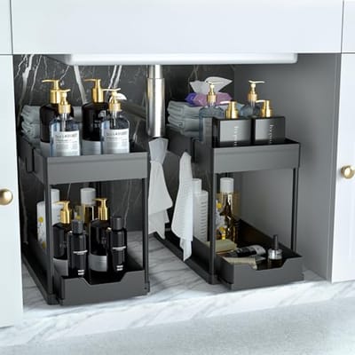 Multifunctionele Wastafelorganizer - 2 Stuks met 2 Verdiepingen voor de Badkamer