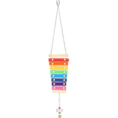 Xylophone en bois pour divertissement et production de sons avec meule pour animaux de compagnie, poulets, perroquets