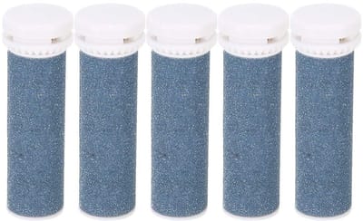 Dailygoods- Voetpedicuregereedschap Veilig - Extra Grove Vervangende Rollers - Eeltverwijderaar - Geschikt voor Mannen/Vrouwen - Wasbaar Materiaal - 5 Vervangingen